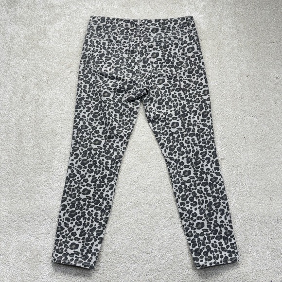Ann Taylor LOFT Jeans Womens 8 Gray Mid Rise Modern Skinny Leopard Animal Print - Picture 5 of 14